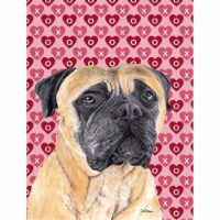 15 x 15 In. Mastiff Hearts Love And Valentines Day Portrait Flag, Garden Size