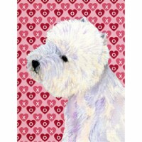 11 x 15 in. Westie Hearts Love And Valentines Day Portrait Flag Garden Size