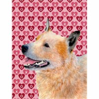 11 x 15 in. Australian Cattle Dog Hearts Love Valentines Day Flag Garden Size