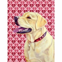 11 x 15 in. Labrador Hearts Love And Valentines Day Portrait Flag Garden Size