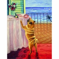 11 x 15 in. Helping Himself Pug Flag Garden Size