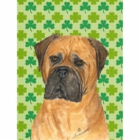 11 x 15 in. Bullmastiff St. Patricks Day Shamrock Portrait Flag Garden Size