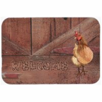 Welcome Chicken Glass Cutting Board Large Size