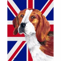 Beagle With English Union Jack British Flag Flag Garden Size