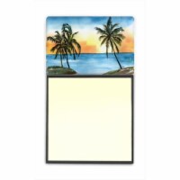 Palm Tree Refiillable Sticky Note Holder Or Postit Note Dispenser&#44; 3 x 3 In.