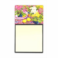 Flower - Primroses Refiillable Sticky Note Holder or Postit Note Dispenser&#44; 3 x 3 In.