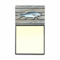 Fish Speckled Trout Refiillable Sticky Note Holder or Postit Note Dispenser&#44; 3 x 3 In.