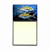 Fish - Tuna Tuna Blue Refiillable Sticky Note Holder or Postit Note Dispenser&#44; 3 x 3 In.