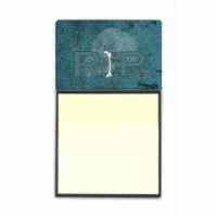 RIP Rest in Peace with spider web Halloween Refiillable Sticky Note Holder or Postit Note Dis