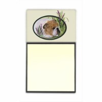 English Bulldog Refiillable Sticky Note Holder or Postit Note Dispenser&#44; 3 x 3 In.