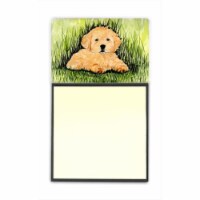 Golden Retriever Refiillable Sticky Note Holder or Postit Note Dispenser