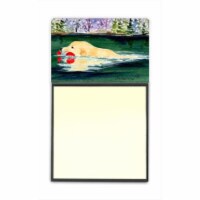 Golden Retriever Refiillable Sticky Note Holder or Postit Note Dispenser