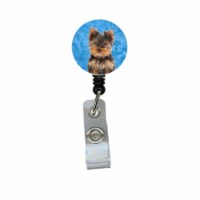 Yorkie Puppy And Yorkshire Terrier Retractable Badge Reel