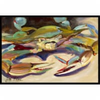 Blue Crab Tail Fin Indoor & Outdoor Mat, 18 x 27 in.