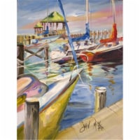 Boat Docks Sailboats Flag Canvas House Size
