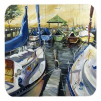 Seven Boats Sailboats Foam Coasters, Set Of 4