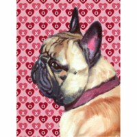 French Bulldog Frenchie Hearts Love And Valentines Day Flag Canvas House Size