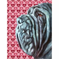 Neapolitan Mastiff Hearts Love And Valentines Day Flag Garden Size