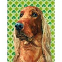 Irish Setter St. Patricks Day Shamrock Flag Garden Size