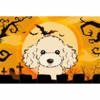 Halloween Buff Poodle Fabric Placemat
