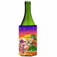 Witch Voodoo Scarecrow Halloween Wine Bottle Can cooler Hugger