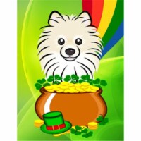Pomeranian St. Patricks Day Flag Garden