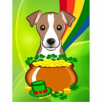 Jack Russell Terrier St. Patricks Day Flag Garden