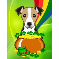 Jack Russell Terrier St. Patricks Day Flag Garden
