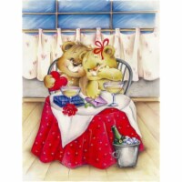 Teddy Bears in Love Valentines Day Flag Garden Size
