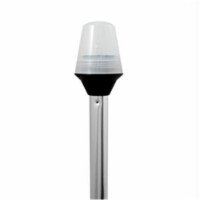 Attwood Frosted Globe All-Around Pole Light w/2-Pin Locking Collar Pole - 12V - 48''