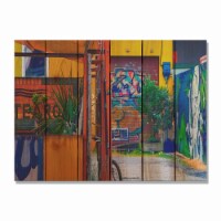 33 x 24 in. Garden Graffiti Inside & Outside Cedar Wall Art