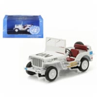 1944 Jeep Willys UN United Nations White 1-43 Diecast Model Car