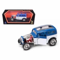 1931 Ford Model A Custom Blue White Custom 1-18 Diecast Car