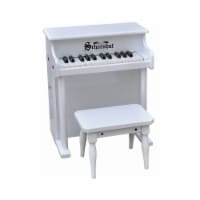 Schoenhut Toy Piano 6625W 25 key White Traditional Spinet with Bench 1 Fry s Food Stores