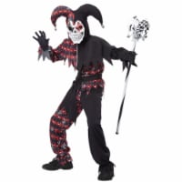 California Costumes 219136 Sinister Jester Child Costume, Black & Red - Large
