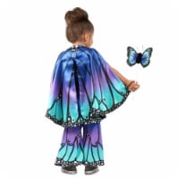 Princess 410396 Girls Child Blue Butterfly Cape Child Costume - One Size