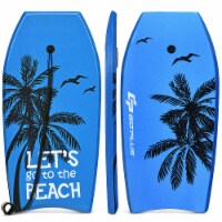 Goplus 41'' Super Lightweight Bodyboard Surfing W/Leash EPS Core Boarding IXPE Blue