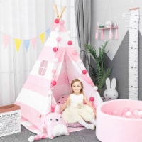 Gymax 5.5ft Portable Cotton Kids' Play Tent Indian Tent Game Sleeping House Girls Gift