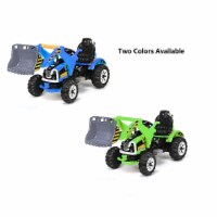 Kids Ride On Excavator Truck 12V Battery Powered Front Loader Digger BlueGreen Blue