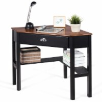 Costway Corner Computer Desk Laptop Writing Table Wood Workstation Home Office Furniture Coff