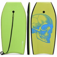 Goplus 37'' Super Lightweight Bodyboard Surfing W/Leash EPS Core Boarding IXPE Green