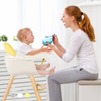 Babyjoy 3 in 1 Convertible Wooden High Chair Baby Toddler Highchair w/ Cushion
