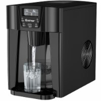 Costway 2 In 1 Ice Maker Water Dispenser Countertop 36Lbs/24H LCD Display Portable New Black