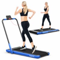 SuperFit 2.25HP 2 in 1 Folding Under Desk Treadmill Remote Control APP, Single Display Scree