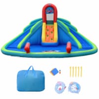 Inflatable Bounce House Water Park w/ Splash Pool Dual Slides Climbing Wall