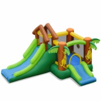 Inflatable Jungle Bounce House Kids Dual Slide Jumping Castle Bouncer