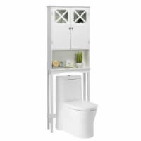 2-Door Over The Toilet Bathroom Space Saver Storage Cabinet w/ Adjustable Shelf