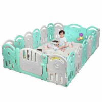 Gymax 18-Panel Kids Safe Playpen Baby Activity Center Playard Home