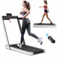 SuperFit 2.25HP 2 in 1 Dual Display Folding Treadmill Jogging Machine W APP Control Dual Disp 2.25HP Gerbes Super Markets