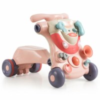 2-in-1 Baby Sit-to-Stand Walker Kids Activity Center Pink Home